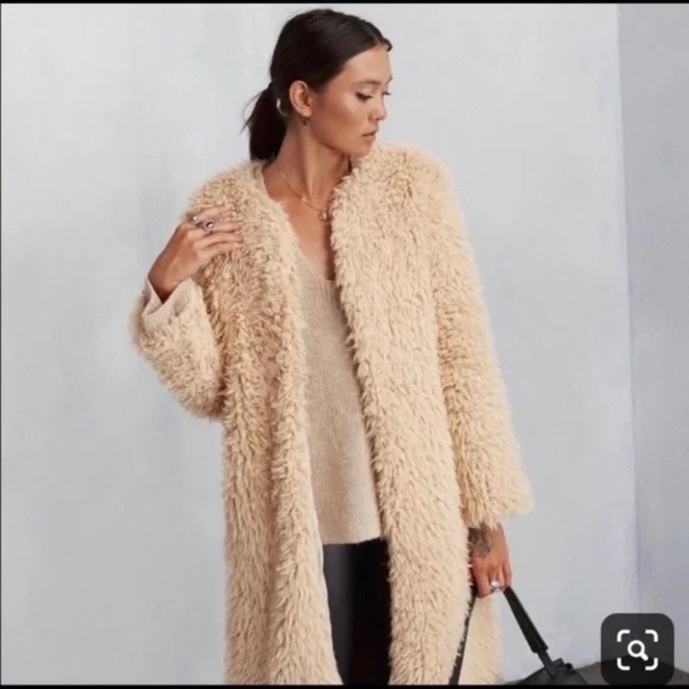 🛑SOLDREFORMATION Brixton Coat in Cream Size L - Picture 14 of 14